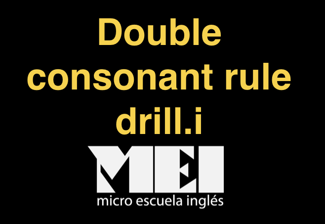 Dble Consonant Drill 1